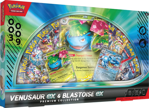 Pokemon TCG - Scarlet & Violet - Venusaur ex & Blastoise ex Premium Collection