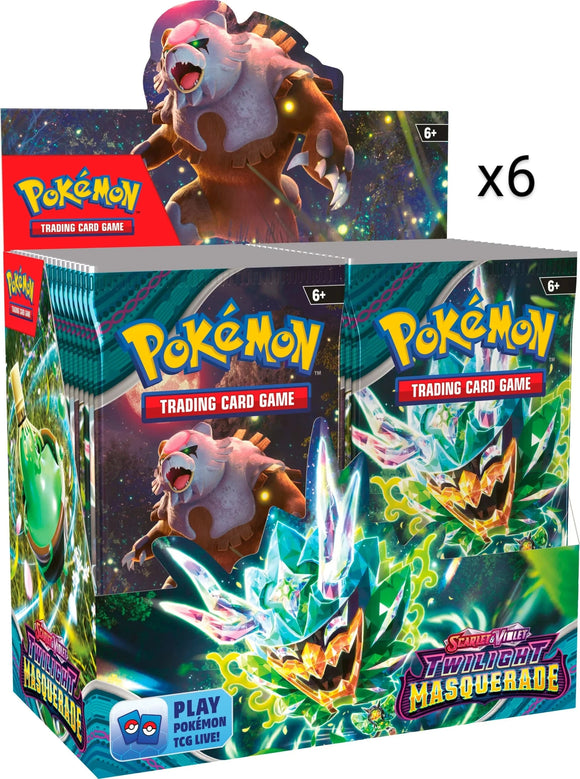 Pokemon TCG - Scarlet & Violet - Twilight Masquerade - Sealed Case of 6 Booster Boxes