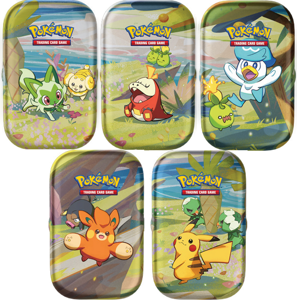 Pokemon TCG - Scarlet & Violet - Base Set - Paldea Friends - Set of 5 Mini Tins