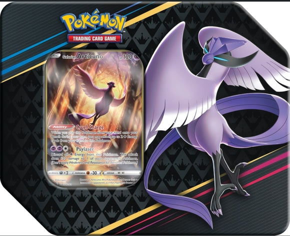 Pokemon TCG - Sword & Shield 12.5 - Crown Zenith - Tin (5 Booster Packs) - Galarian Articuno