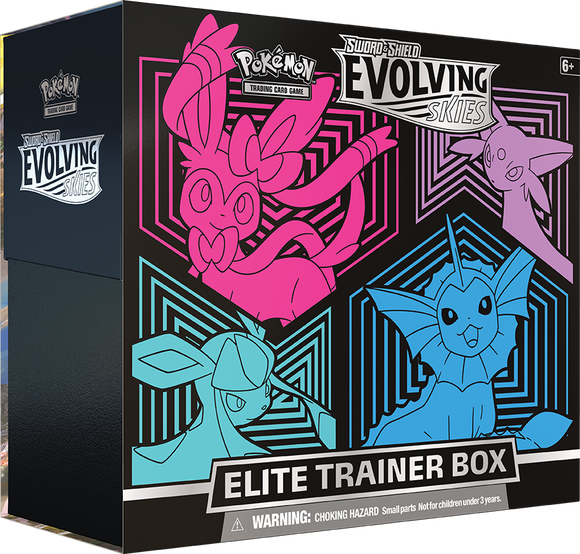 Pokemon TCG - Evolving Skies Elite Trainer Box (ETB) - Sylveon, Espeon, Glaceon & Vaporeon