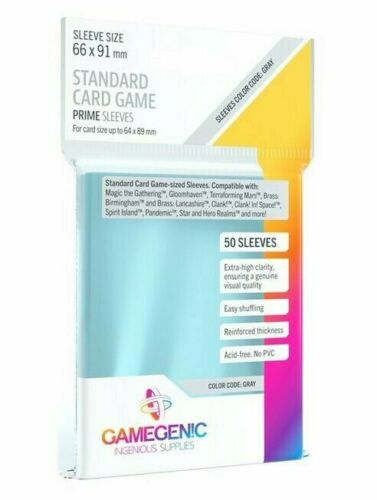 Gamegenic Sleeves - Standard Card Game Sleeves (50) - Clear