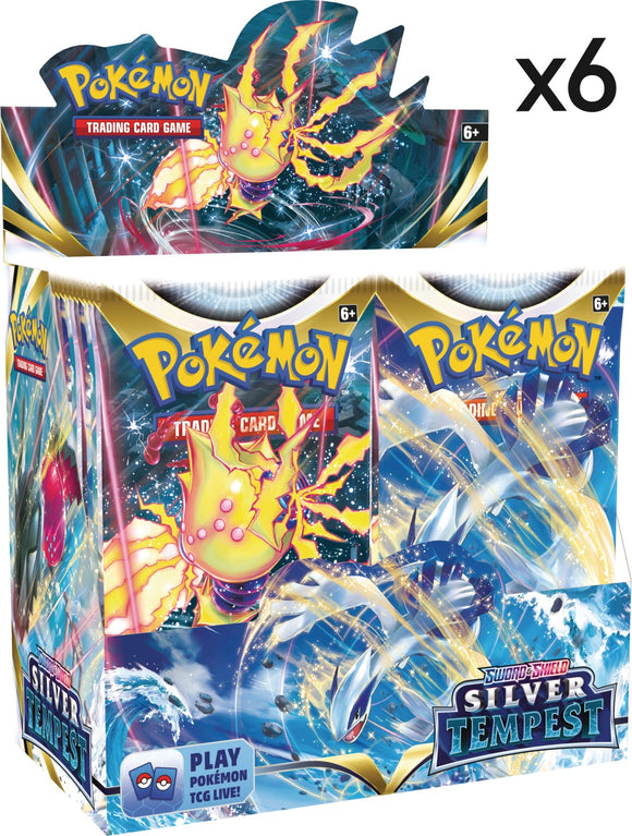 Pokemon TCG - Silver Tempest - Sealed Booster Case (6 Booster Boxes)