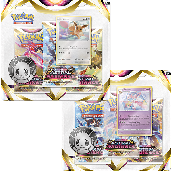 Pokemon TCG - Astral Radiance - 3 Pack Booster Display