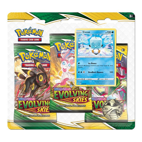 Pokemon TCG - Evolving Skies - 3 Pack Blister - Eiscue